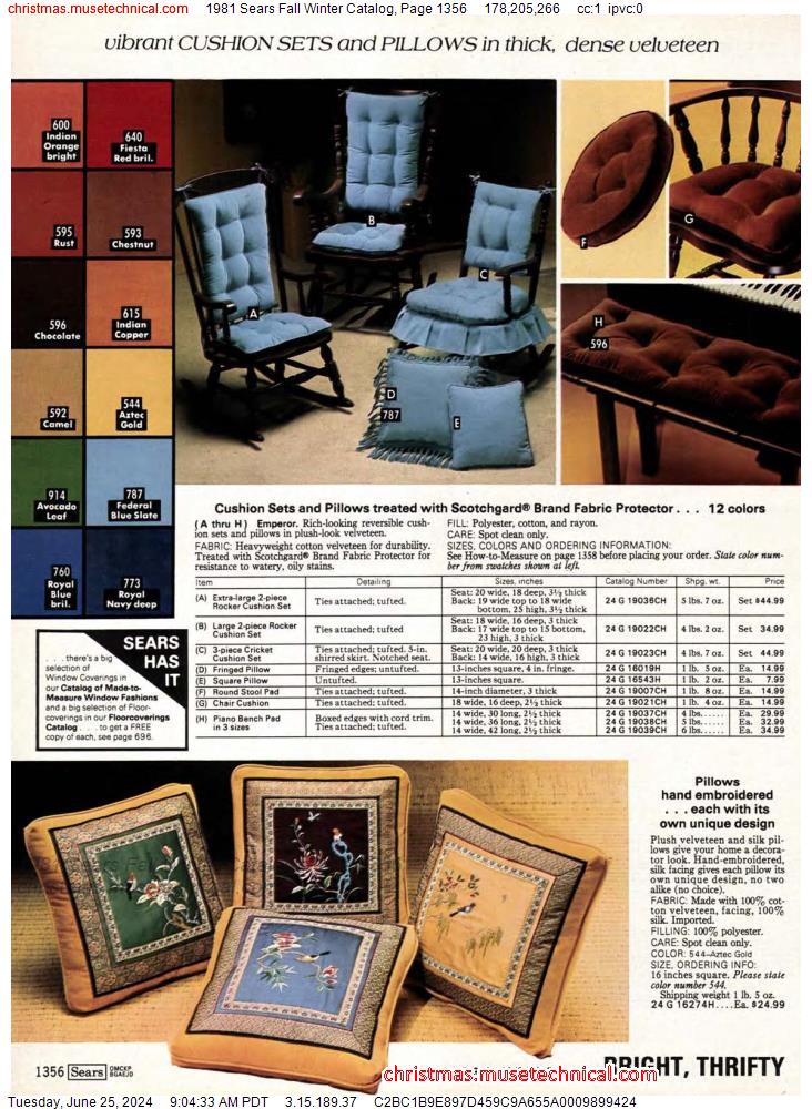 1981 Sears Fall Winter Catalog, Page 1356