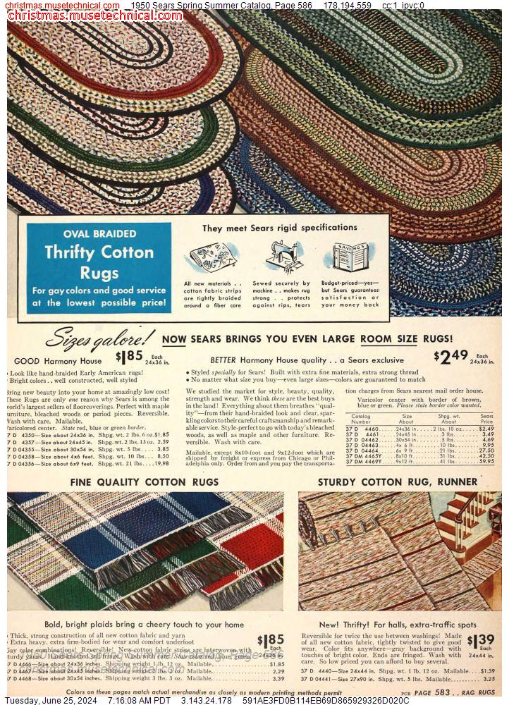 1950 Sears Spring Summer Catalog, Page 586