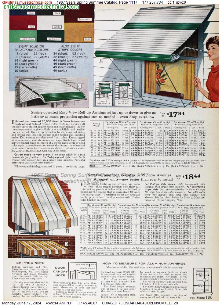 1967 Sears Spring Summer Catalog, Page 1117