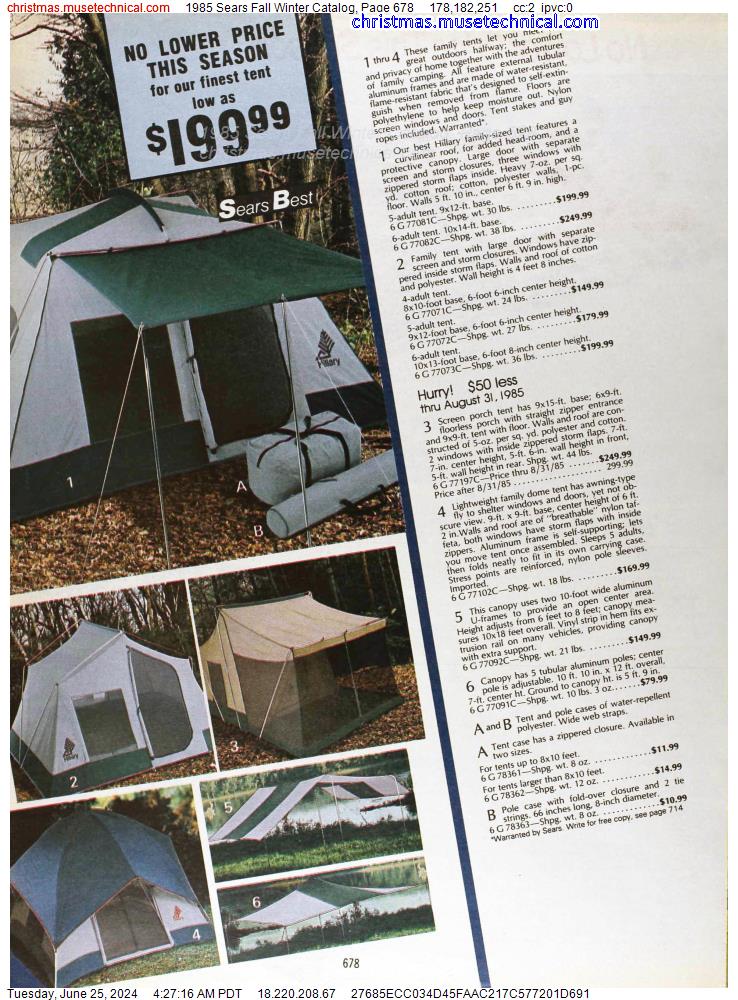 1985 Sears Fall Winter Catalog, Page 678