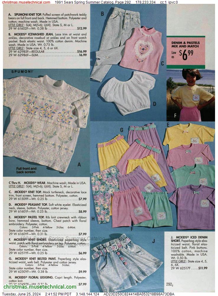 1991 Sears Spring Summer Catalog, Page 292