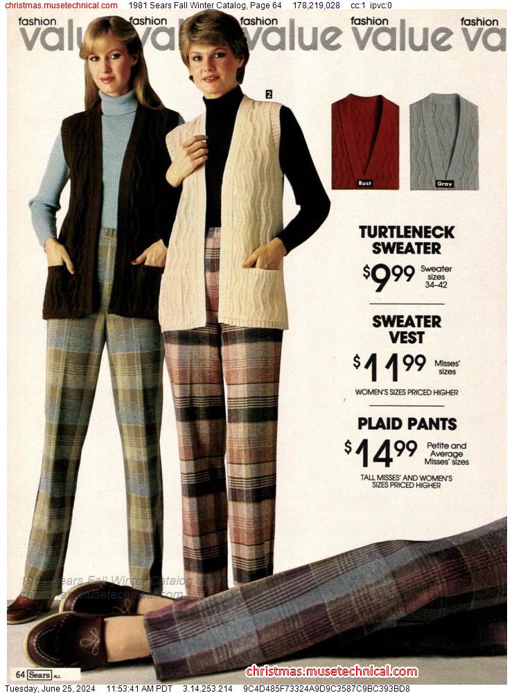 1981 Sears Fall Winter Catalog, Page 64