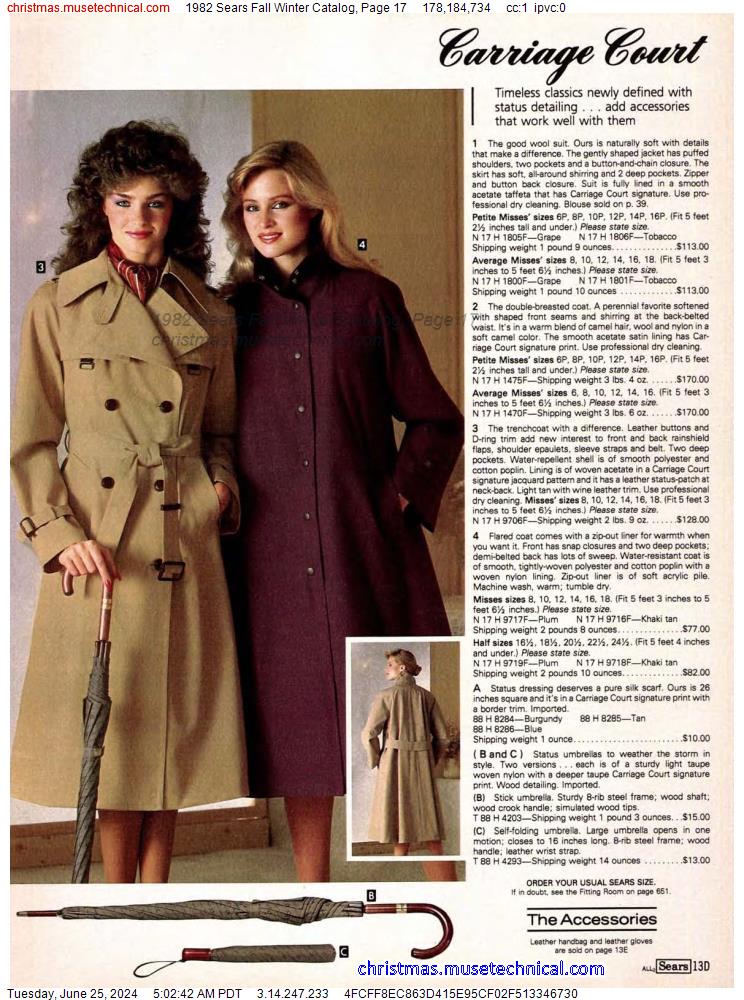 1982 Sears Fall Winter Catalog, Page 17