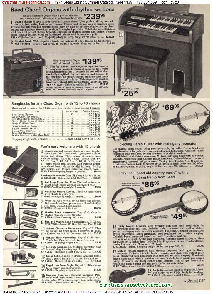 1974 Sears Spring Summer Catalog, Page 1139