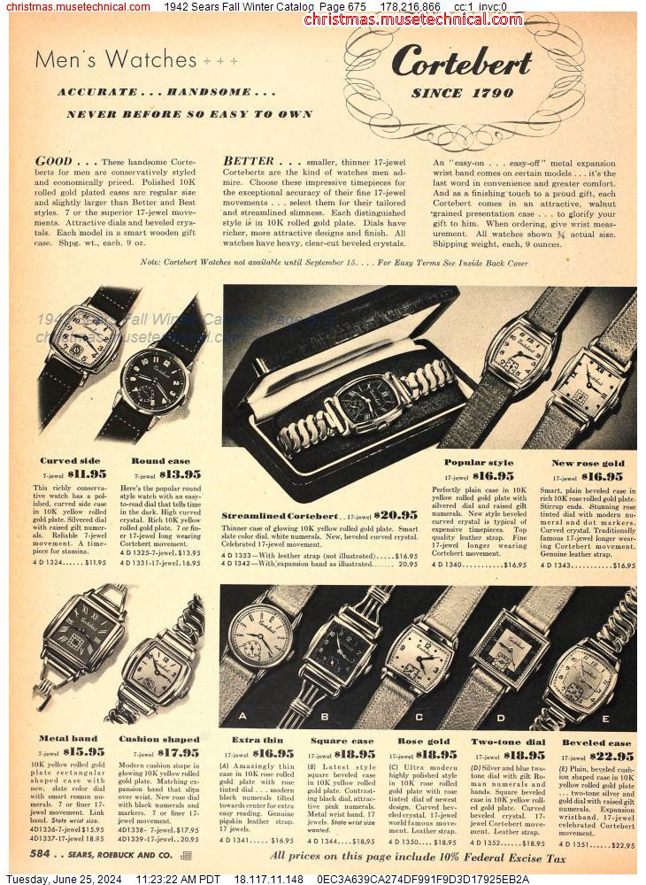1942 Sears Fall Winter Catalog, Page 675