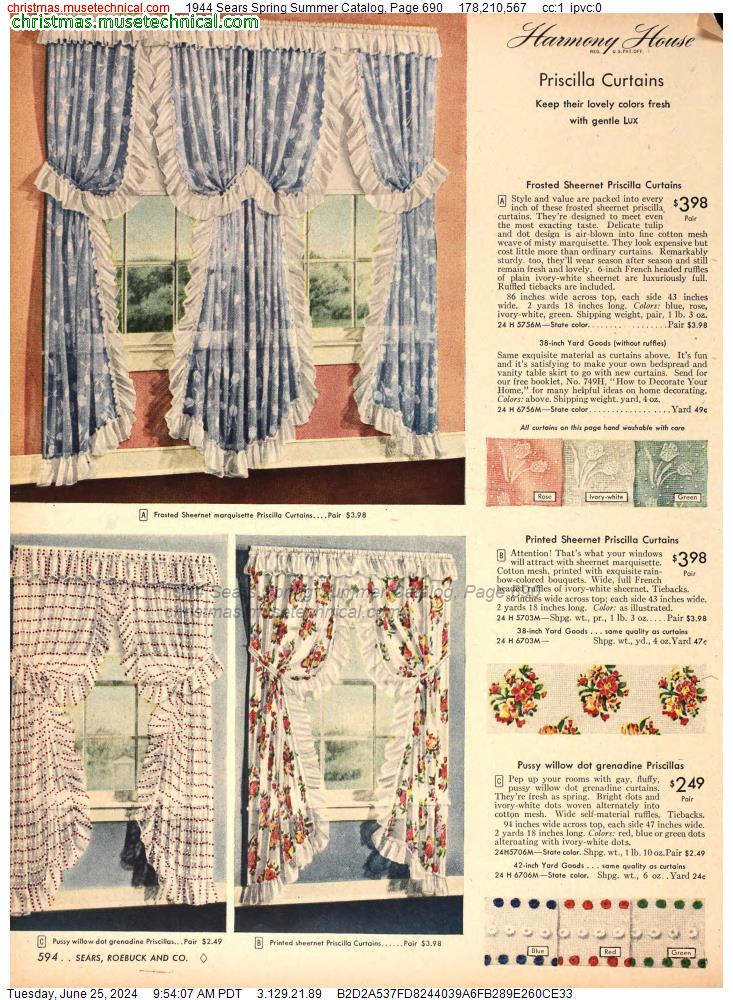 1944 Sears Spring Summer Catalog, Page 690