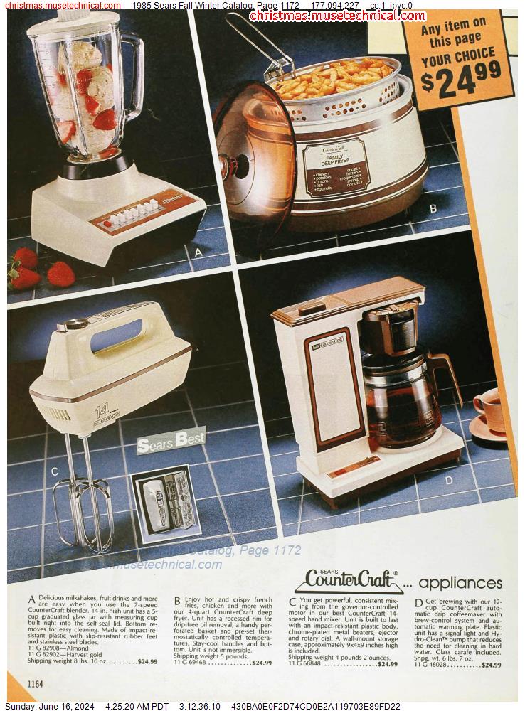 1985 Sears Fall Winter Catalog, Page 1172