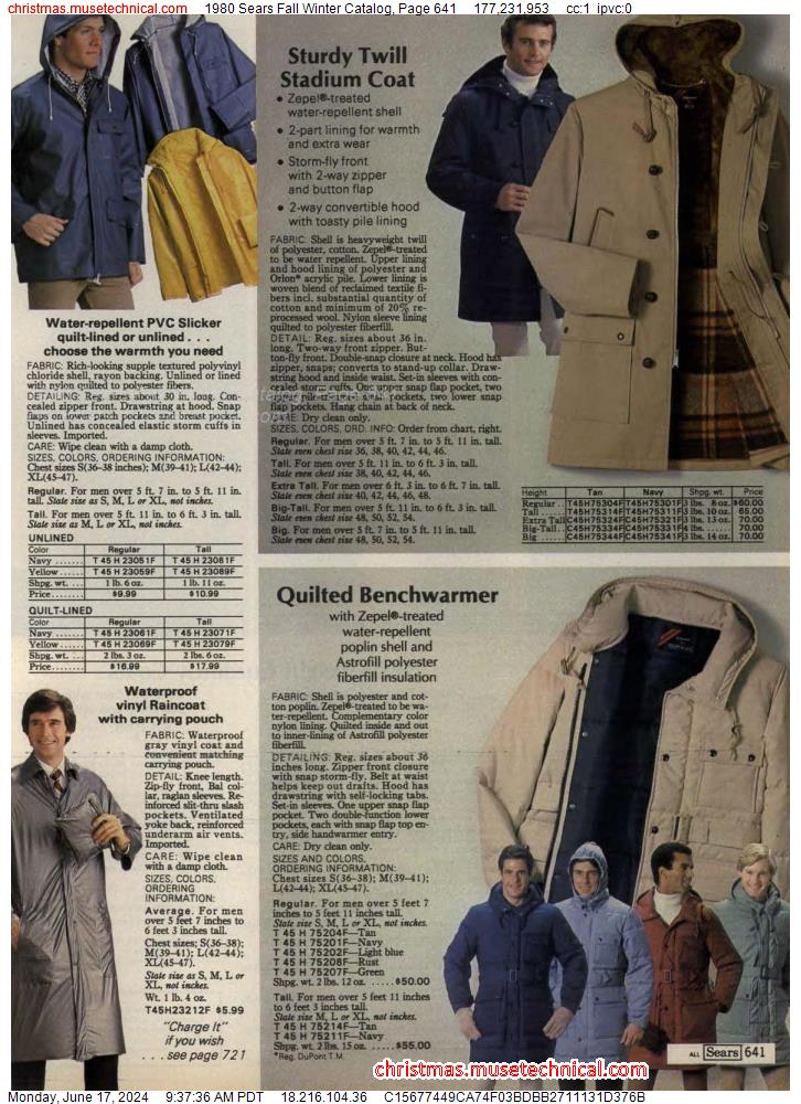 1980 Sears Fall Winter Catalog, Page 641