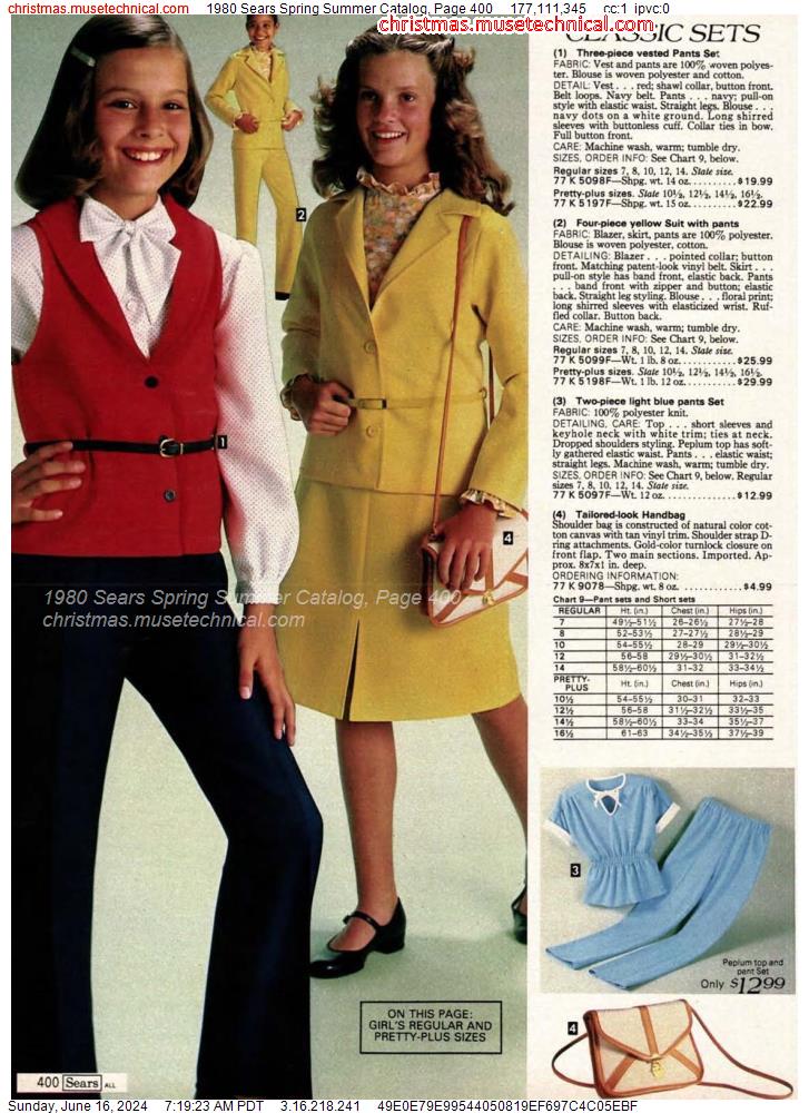 1980 Sears Spring Summer Catalog, Page 400
