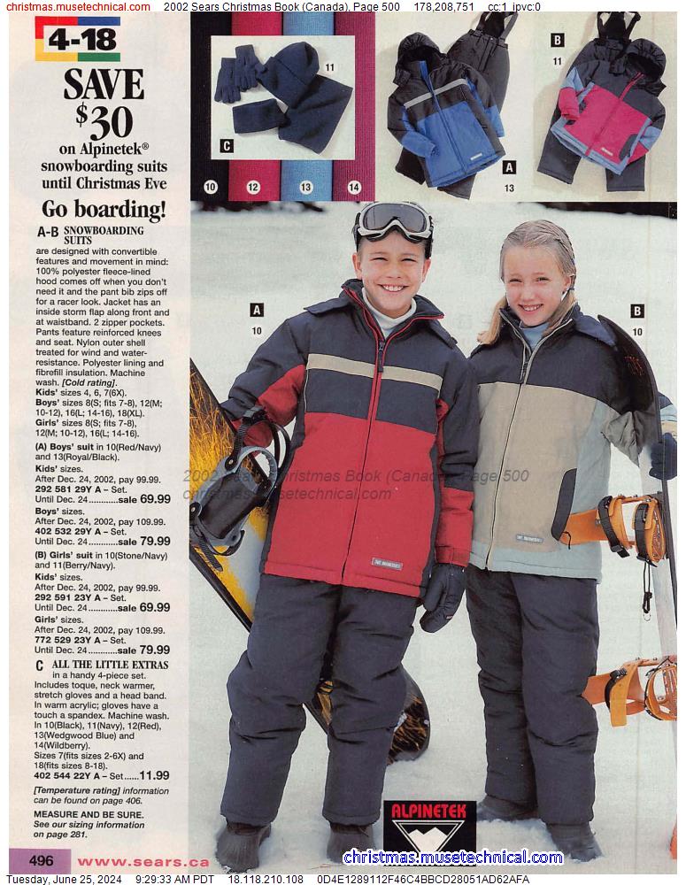 2002 Sears Christmas Book (Canada), Page 500