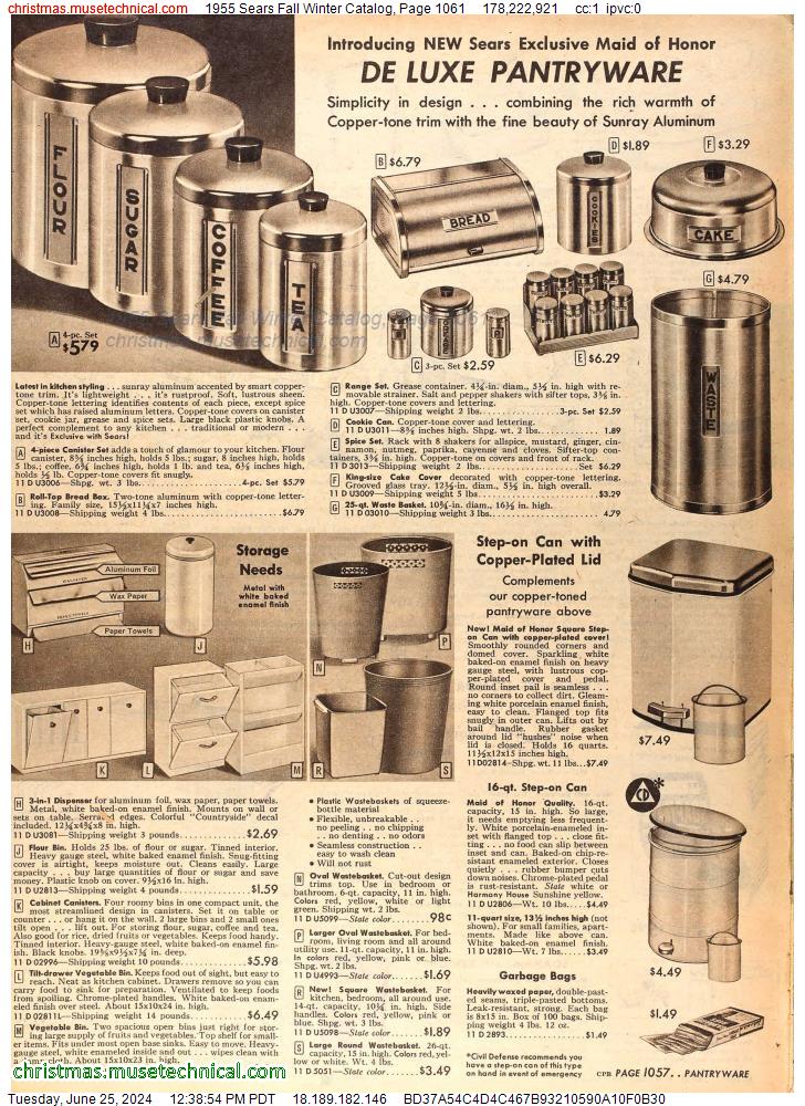 1955 Sears Fall Winter Catalog, Page 1061