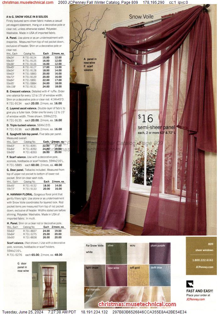 2003 JCPenney Fall Winter Catalog, Page 809