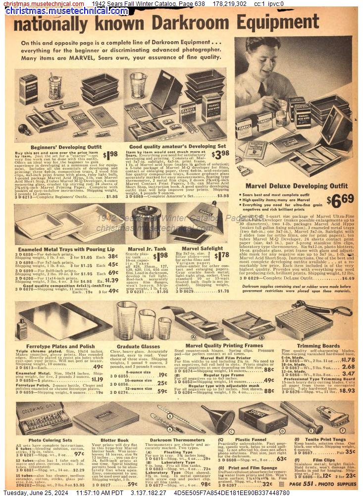 1942 Sears Fall Winter Catalog, Page 638