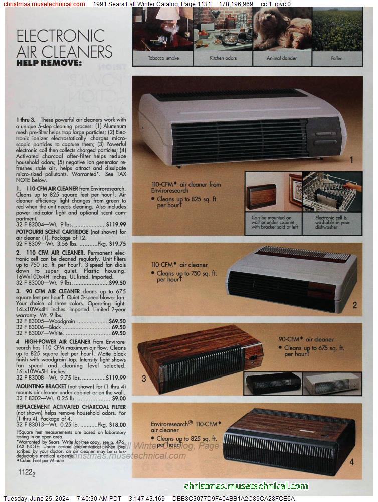 1991 Sears Fall Winter Catalog, Page 1131