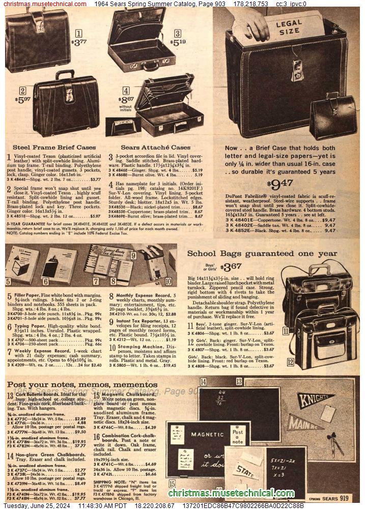 1964 Sears Spring Summer Catalog, Page 903