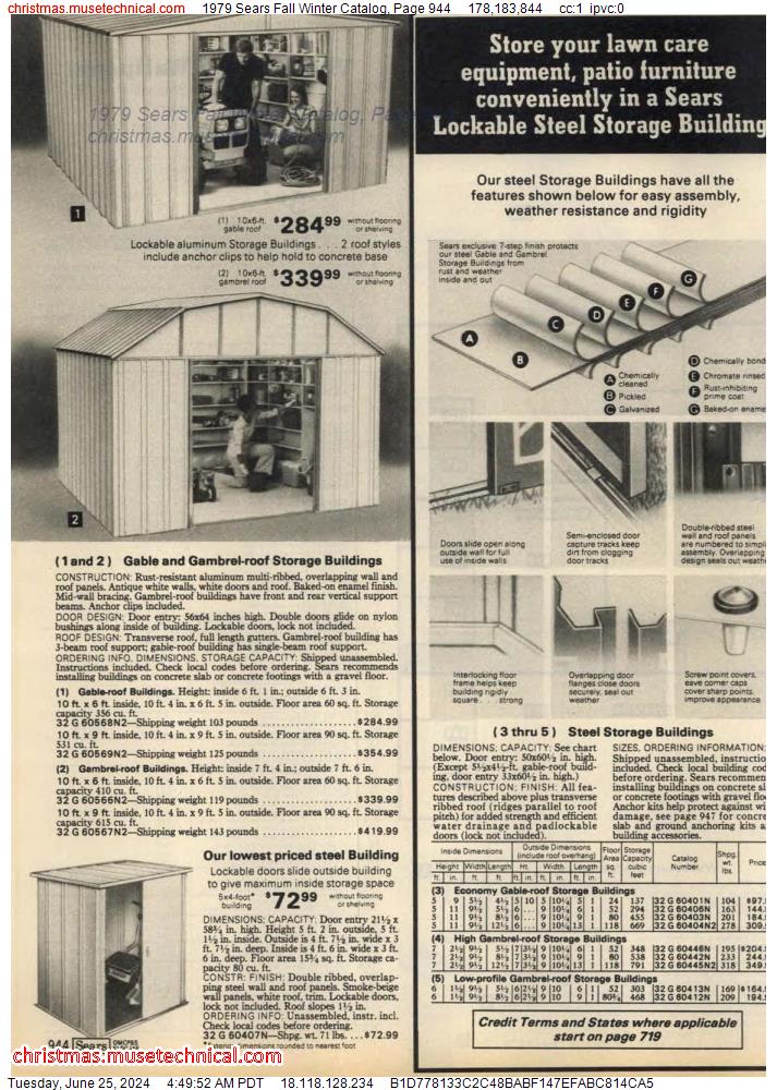 1979 Sears Fall Winter Catalog, Page 944