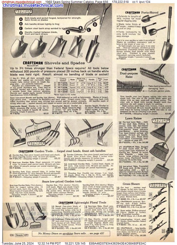 1968 Sears Spring Summer Catalog, Page 656
