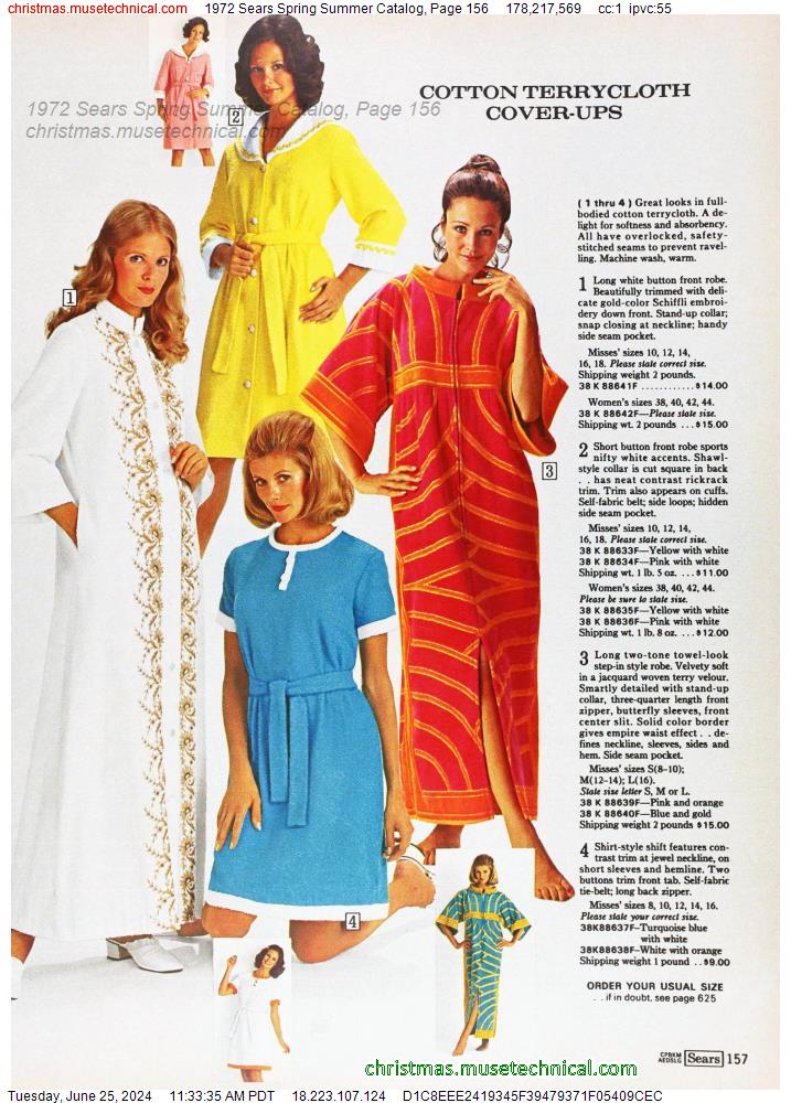 1972 Sears Spring Summer Catalog, Page 156