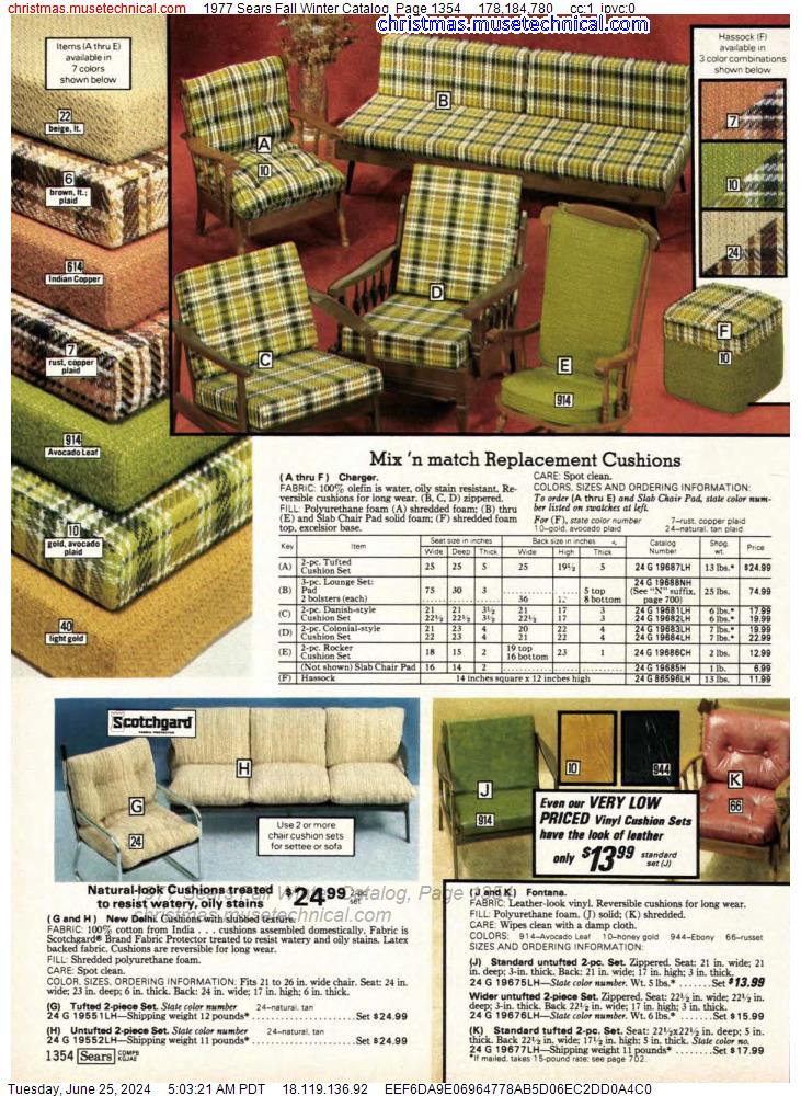1977 Sears Fall Winter Catalog, Page 1354