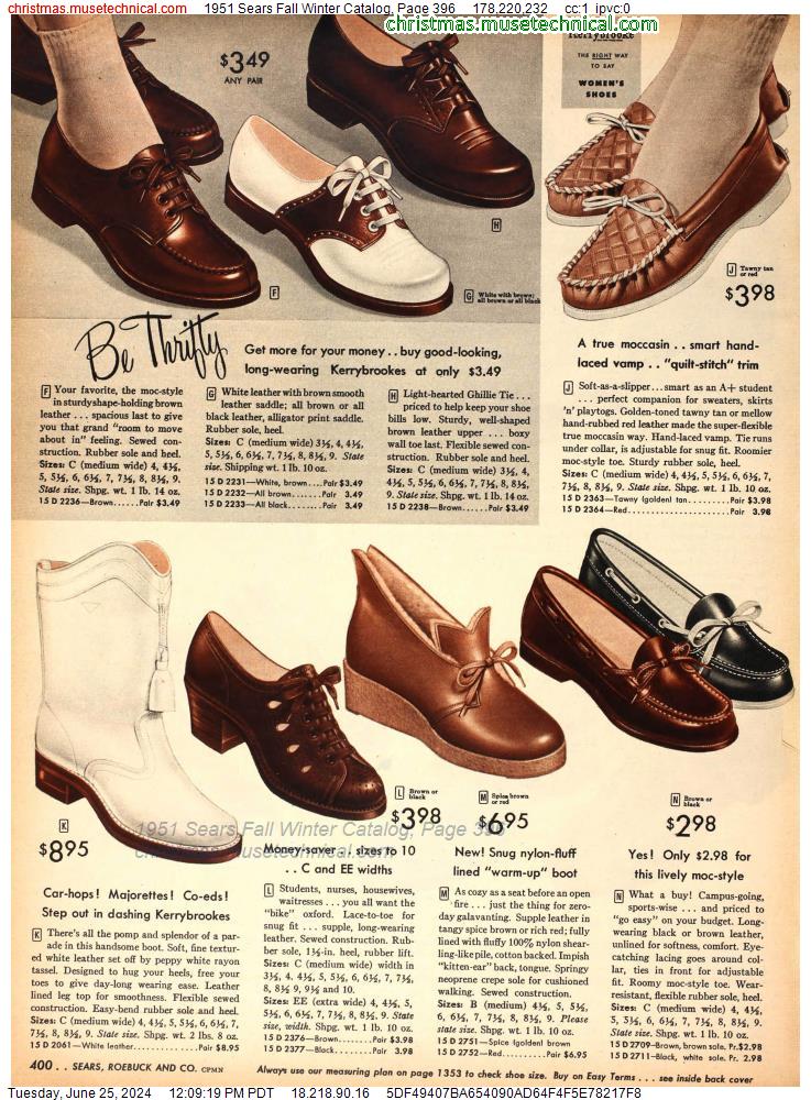 1951 Sears Fall Winter Catalog, Page 396