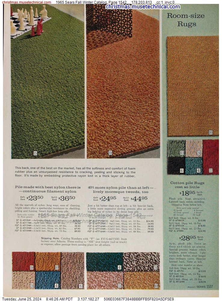 1965 Sears Fall Winter Catalog, Page 1542