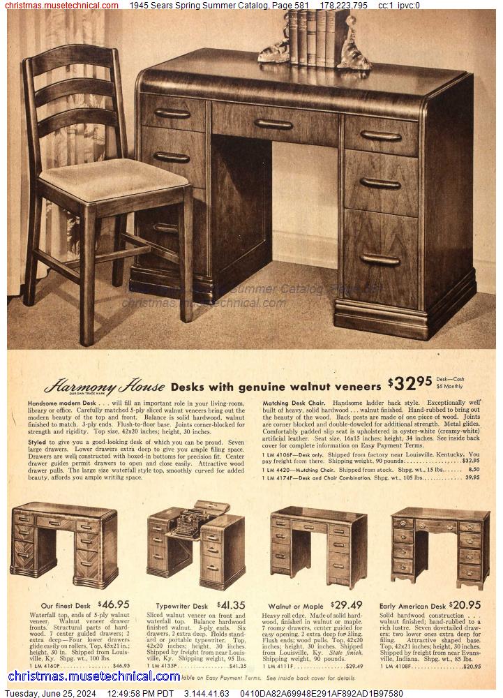 1945 Sears Spring Summer Catalog, Page 581