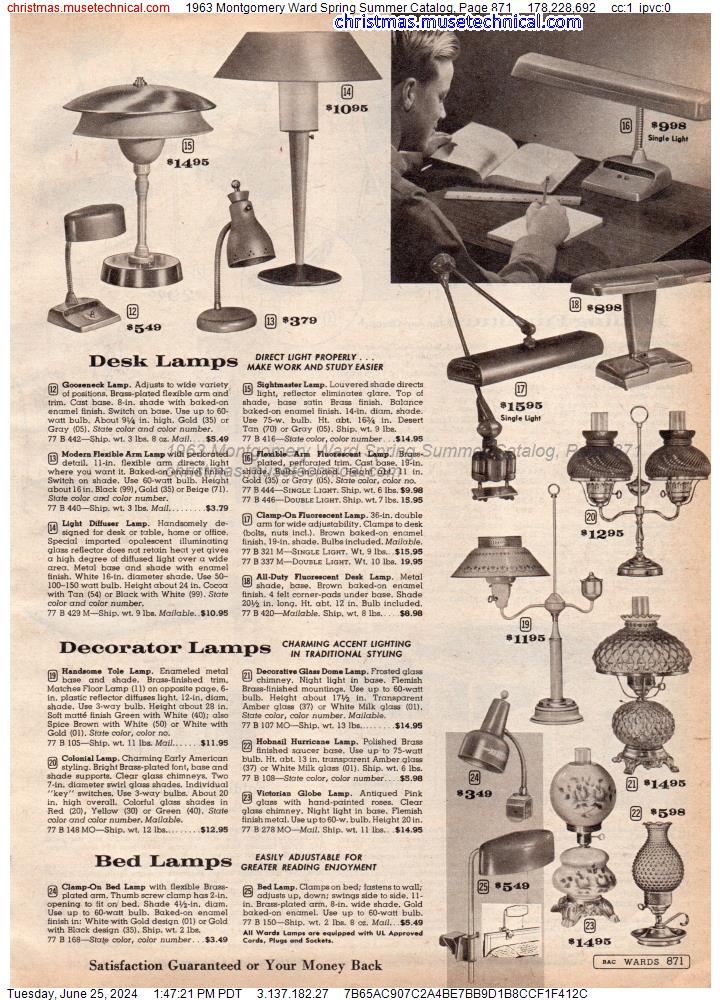 1963 Montgomery Ward Spring Summer Catalog, Page 871