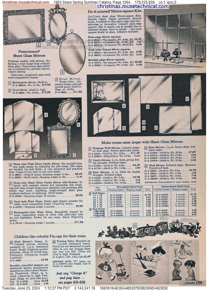 1963 Sears Spring Summer Catalog, Page 1264