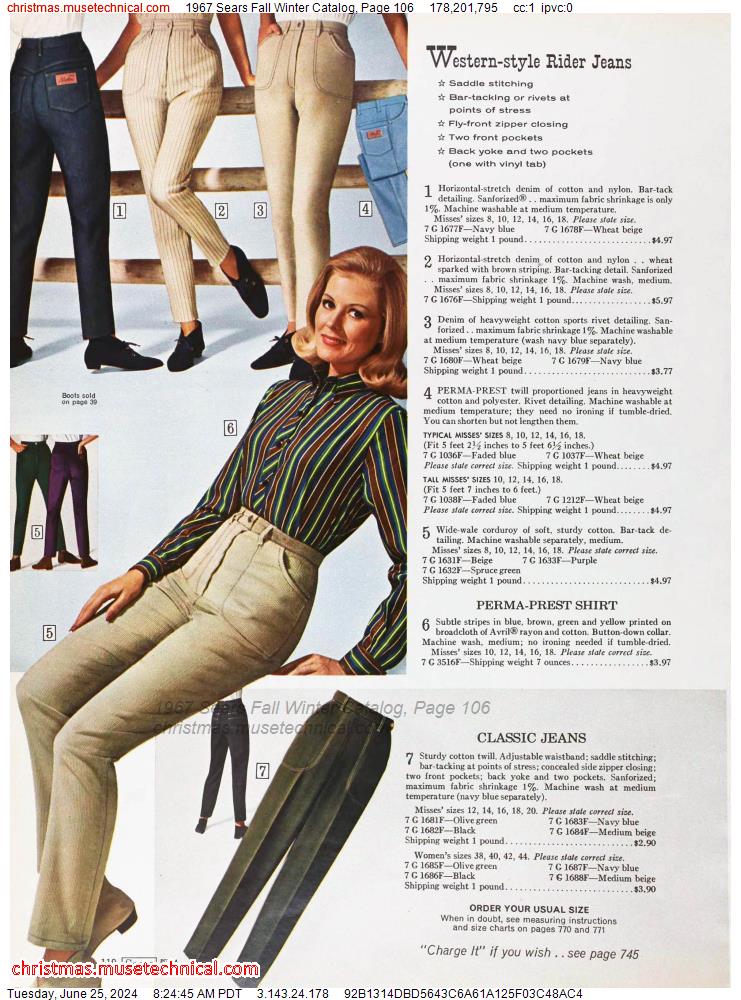 1967 Sears Fall Winter Catalog, Page 106