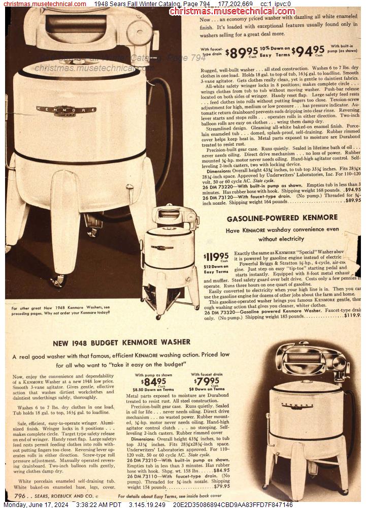 1948 Sears Fall Winter Catalog, Page 794