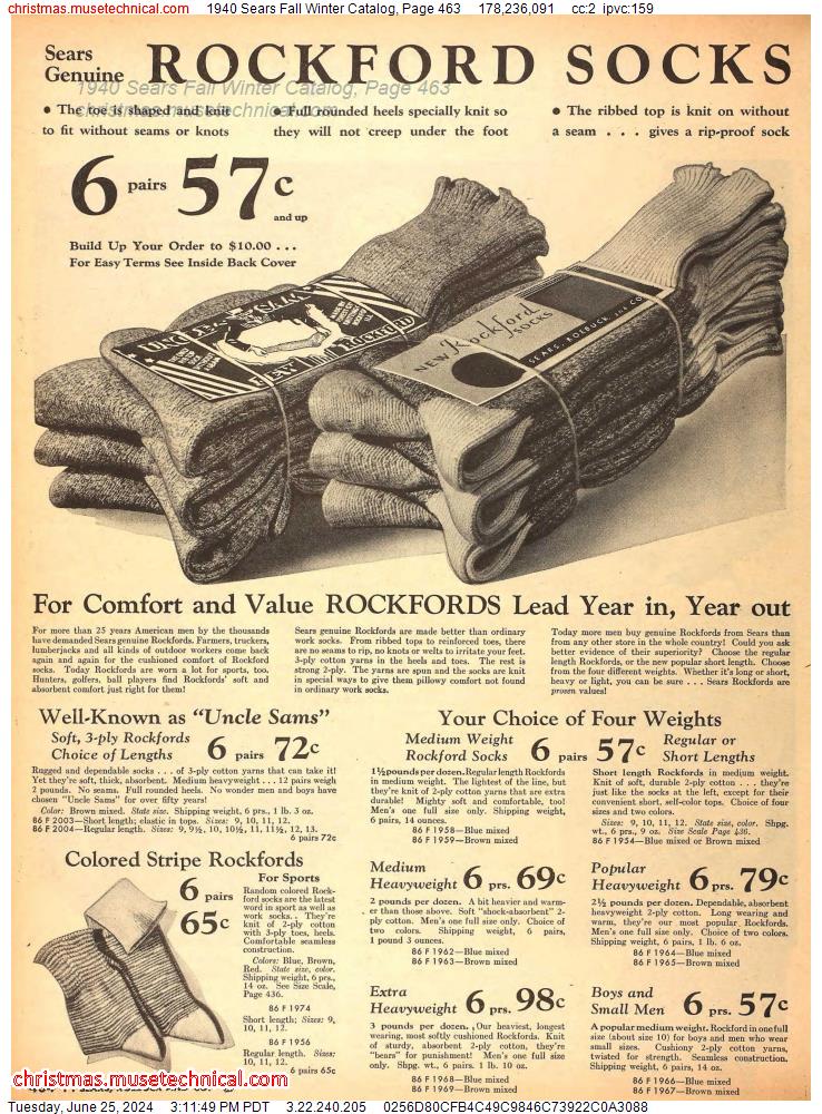 1940 Sears Fall Winter Catalog, Page 463
