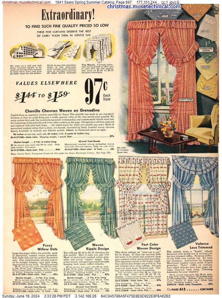 1941 Sears Spring Summer Catalog, Page 697