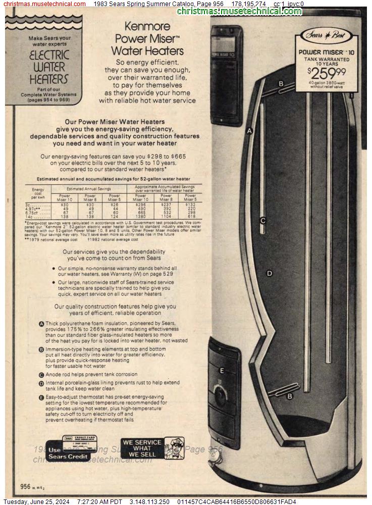 1983 Sears Spring Summer Catalog, Page 956