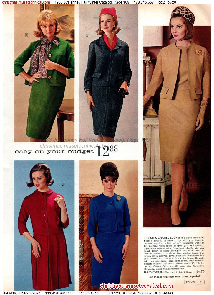 1963 JCPenney Fall Winter Catalog, Page 109