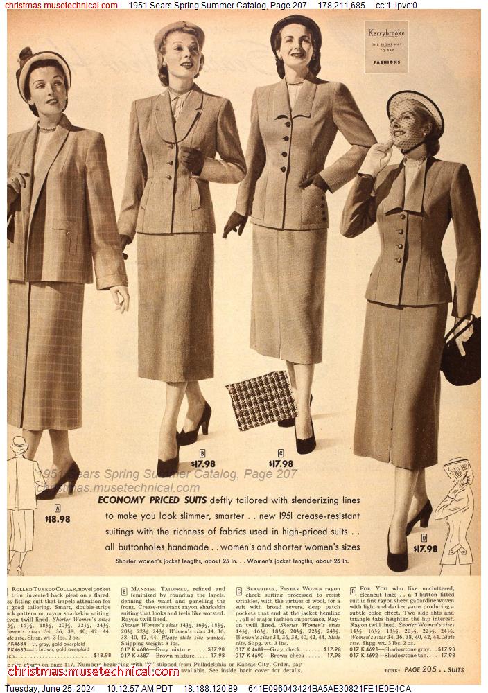 1951 Sears Spring Summer Catalog, Page 207