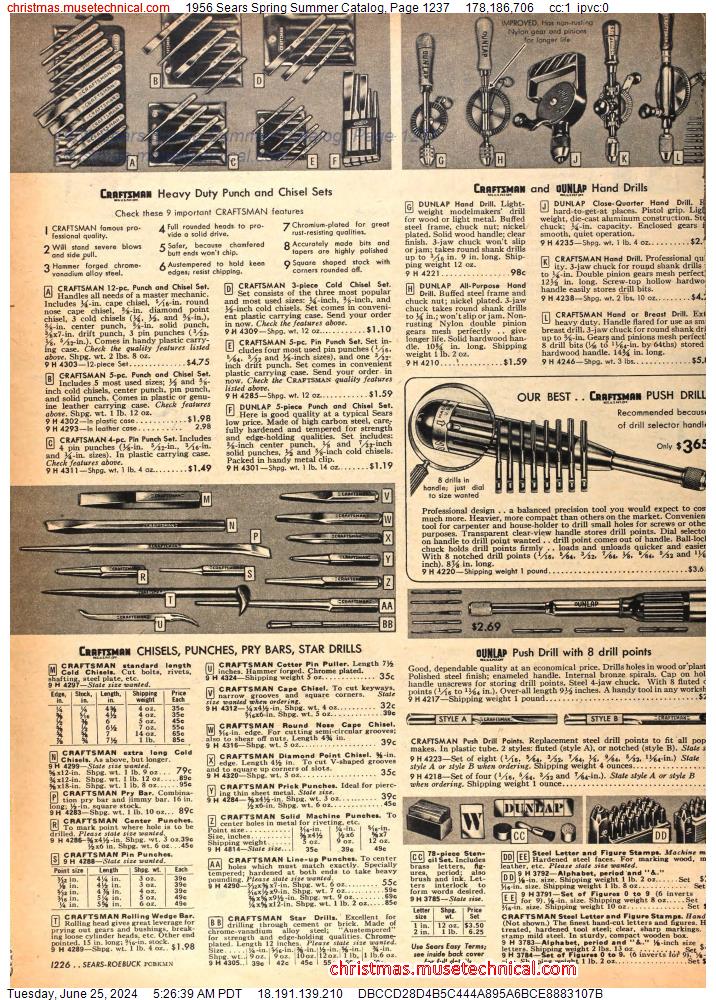 1956 Sears Spring Summer Catalog, Page 1237