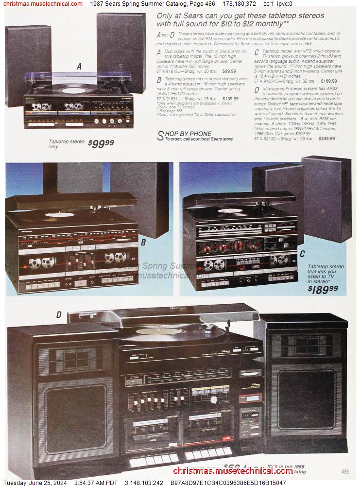 1987 Sears Spring Summer Catalog, Page 486