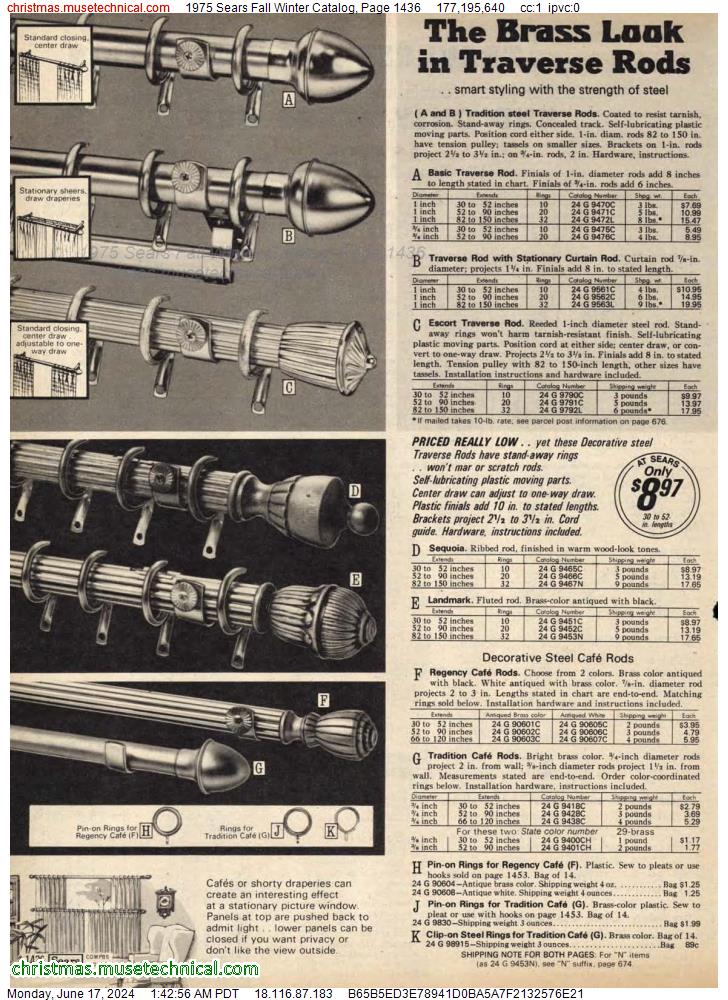 1975 Sears Fall Winter Catalog, Page 1436