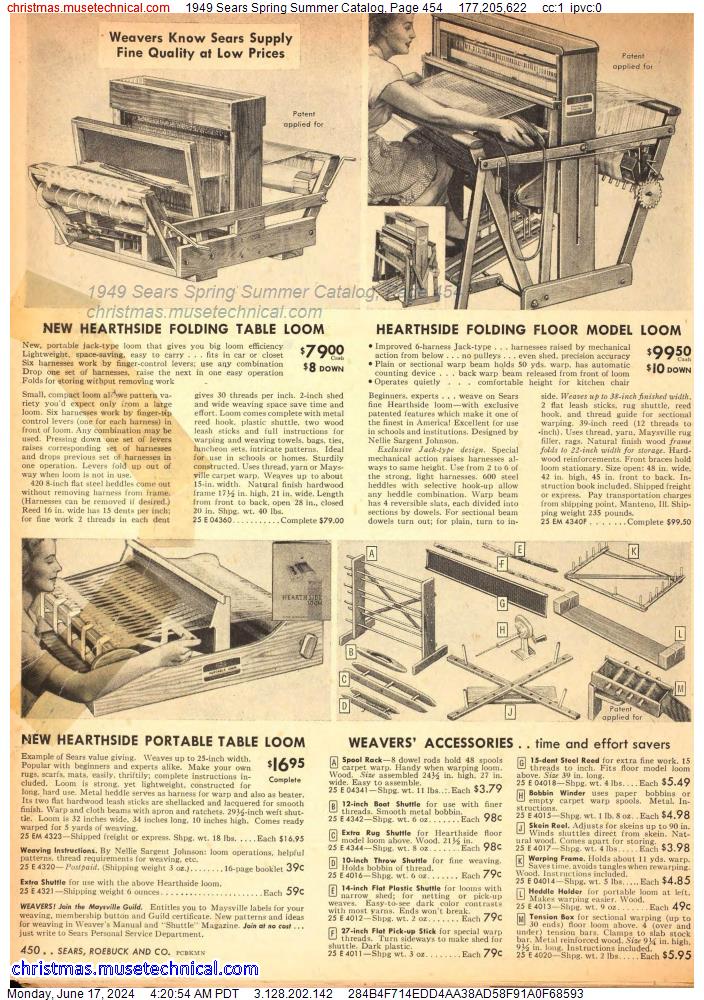 1949 Sears Spring Summer Catalog, Page 454