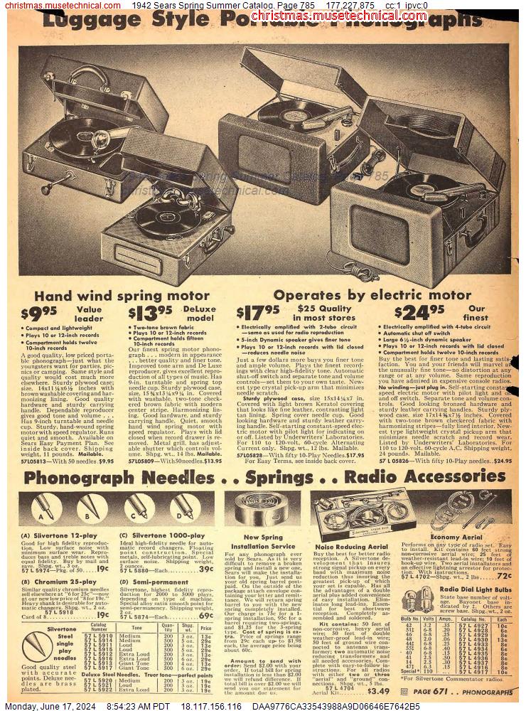 1942 Sears Spring Summer Catalog, Page 785