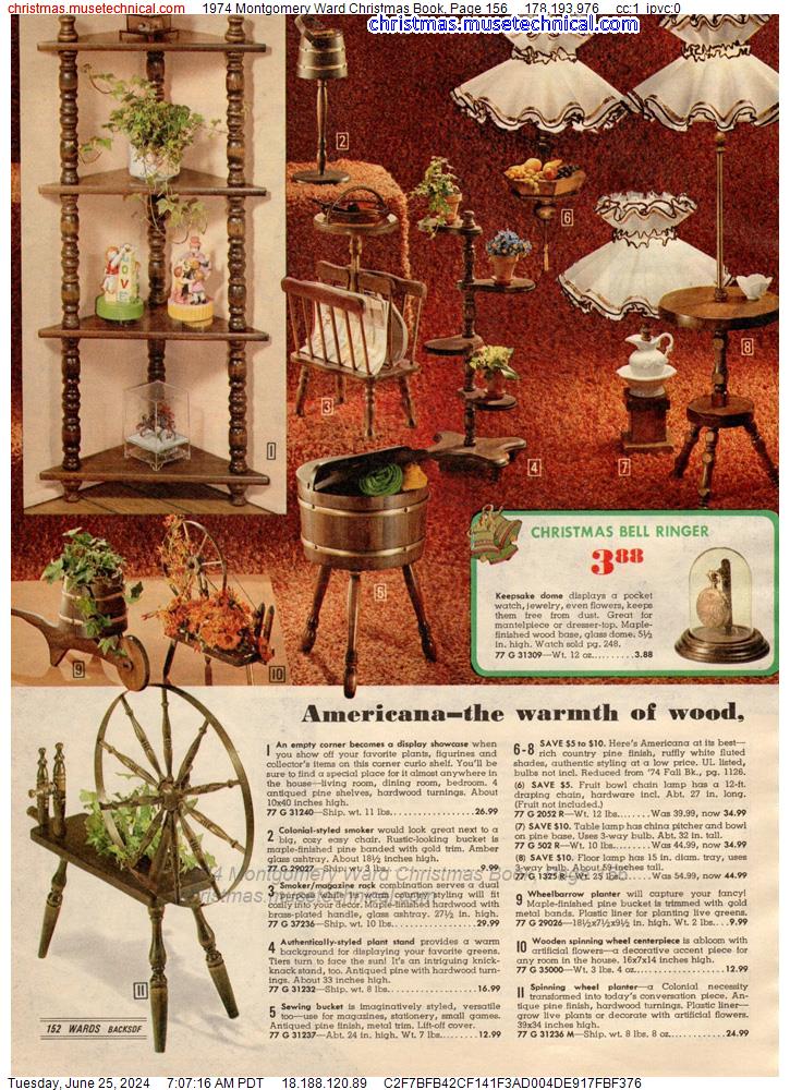 1974 Montgomery Ward Christmas Book, Page 156