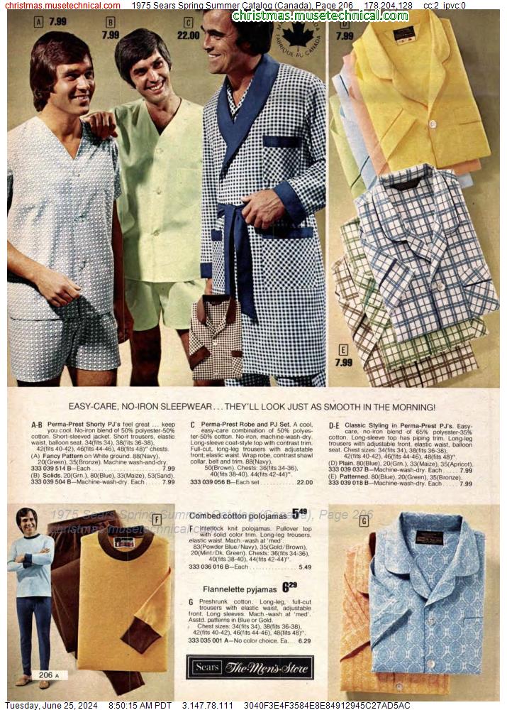1975 Sears Spring Summer Catalog (Canada), Page 206