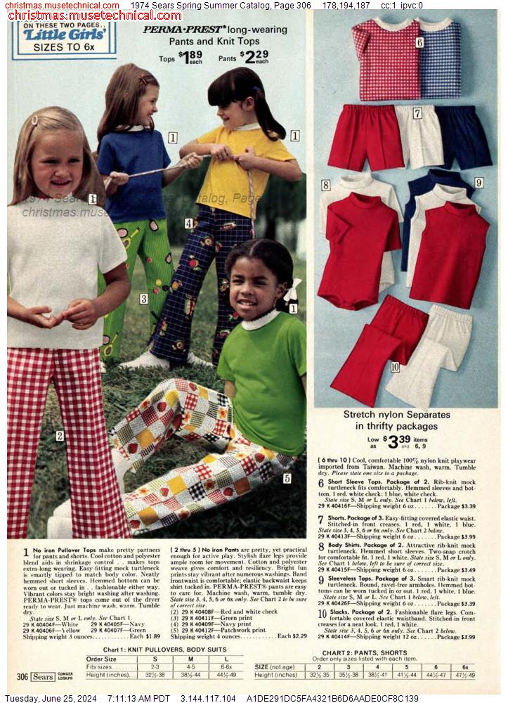1974 Sears Spring Summer Catalog, Page 306