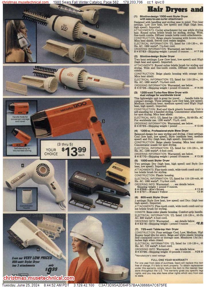 1980 Sears Fall Winter Catalog, Page 562