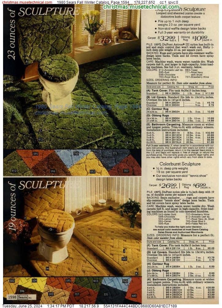 1980 Sears Fall Winter Catalog, Page 1594