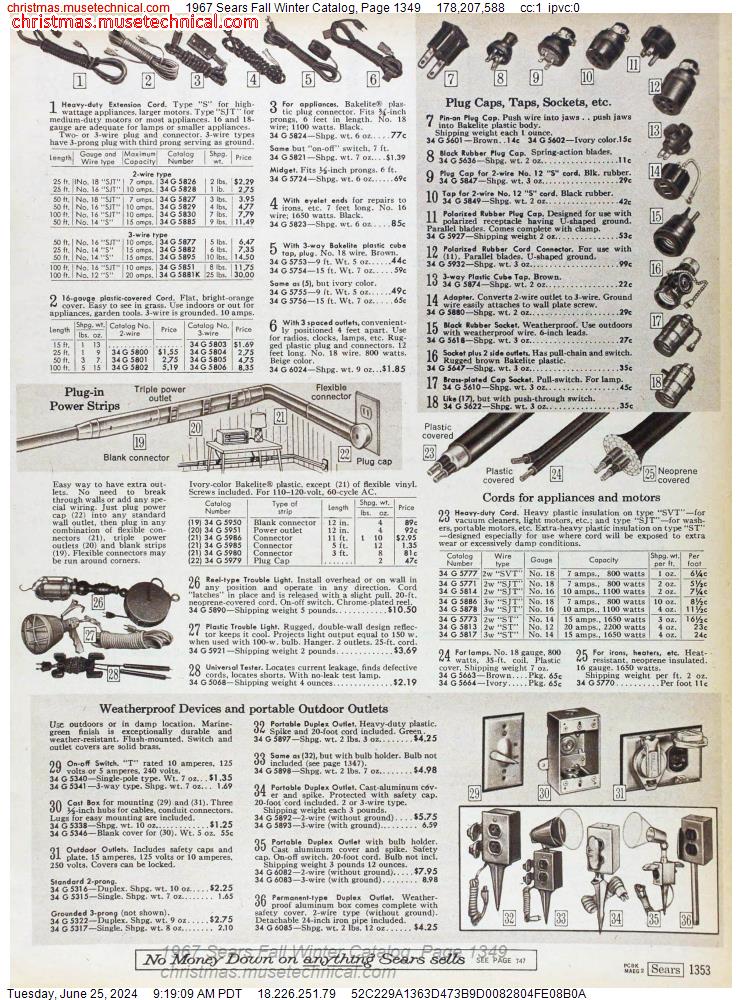 1967 Sears Fall Winter Catalog, Page 1349