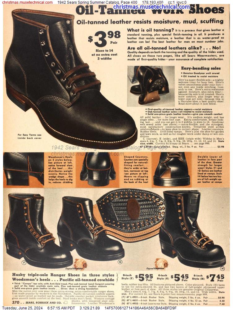 1942 Sears Spring Summer Catalog, Page 400