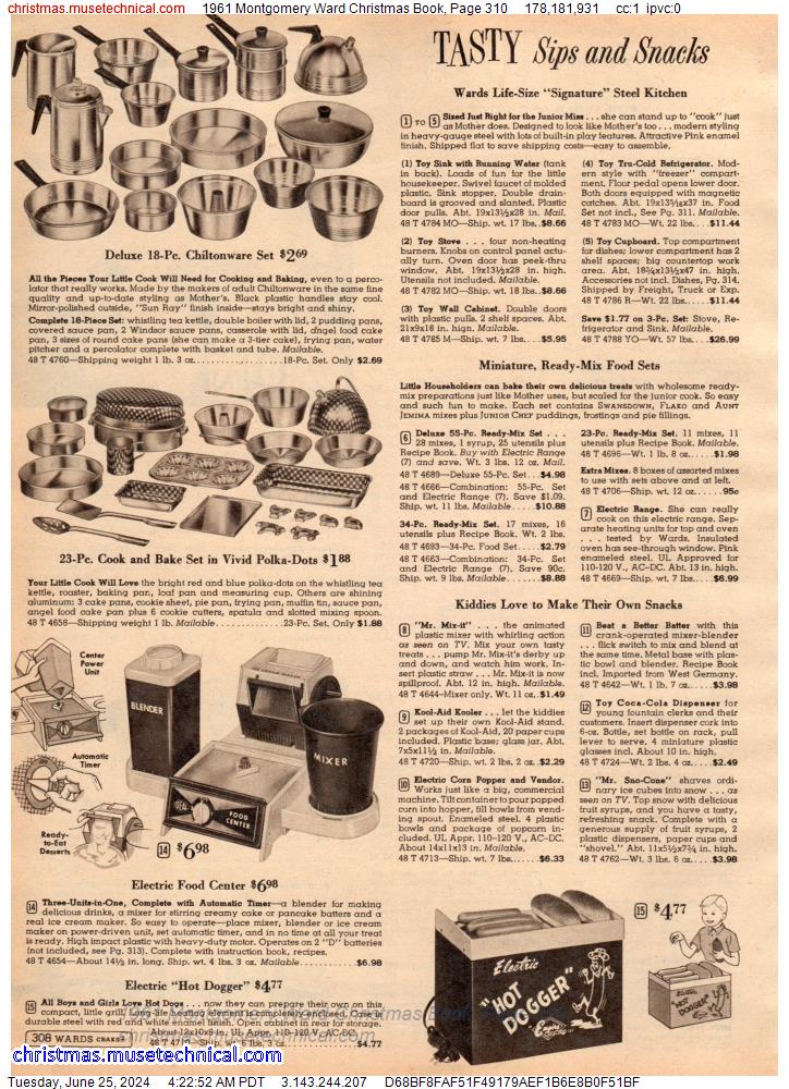 1961 Montgomery Ward Christmas Book, Page 310