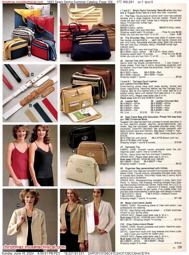 1983 Sears Spring Summer Catalog, Page 159