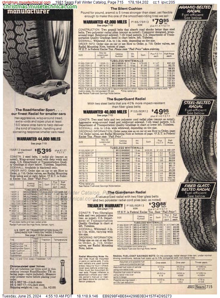 1981 Sears Fall Winter Catalog, Page 715